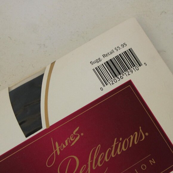 Vintage 1990s 2000s Pantyhose, New NOS, Hanes Jet Black, Size A-B, Silk Reflecti - Picture 4 of 10